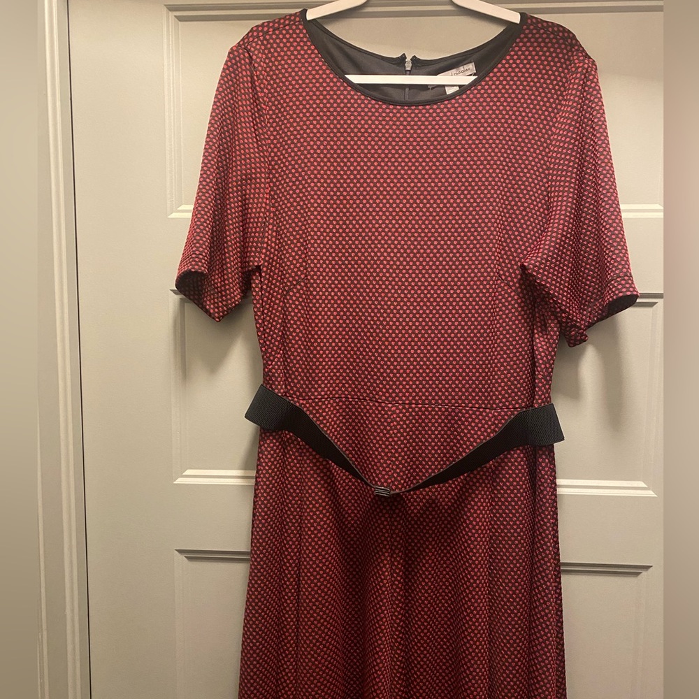 Red and black dress
